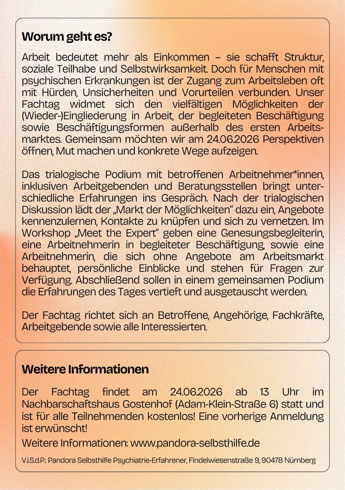Raus aus dem Stigma rein ins Arbeitsleben - Motiv 2